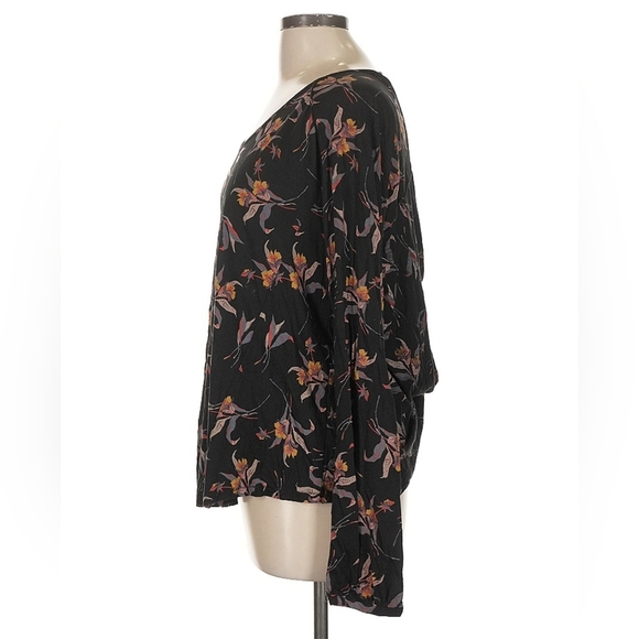 Free People Floral Open Back Long Sleeve Top – Size L – EUC - Picture 6 of 9